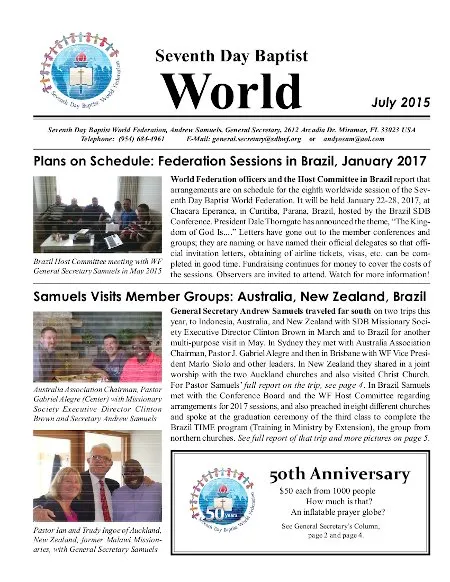 Cover of SDB World – July 2015