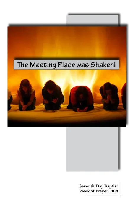 Cover of 2018 Week of Prayer - The Meeting Place was Shaken