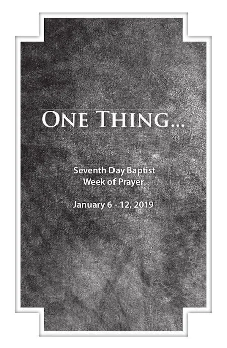Cover of 2019 Week of Prayer - One Thing...